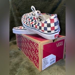 Vans Authentic Checkerboard Washed Shoes